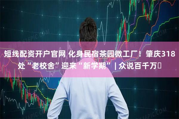 短线配资开户官网 化身民宿茶园微工厂！肇庆318处“老校舍”迎来“新学期” | 众说百千万⑭