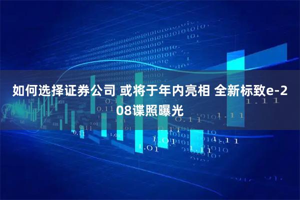 如何选择证券公司 或将于年内亮相 全新标致e-208谍照曝光